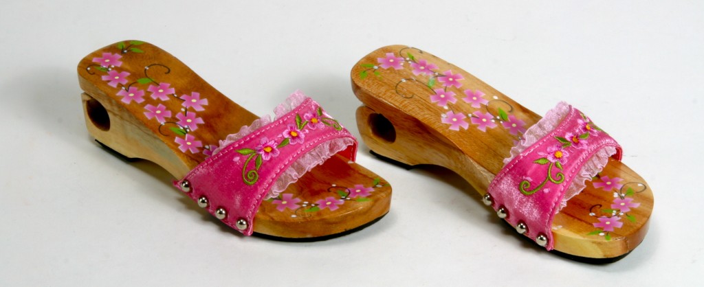 Cherry Blossom Festival Hand Painted Clogs Sized for a Little Girl ...